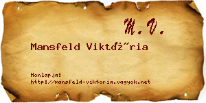Mansfeld Viktória névjegykártya